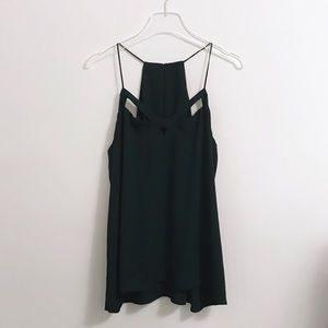 Express Dark Green Cut Out Tank Top